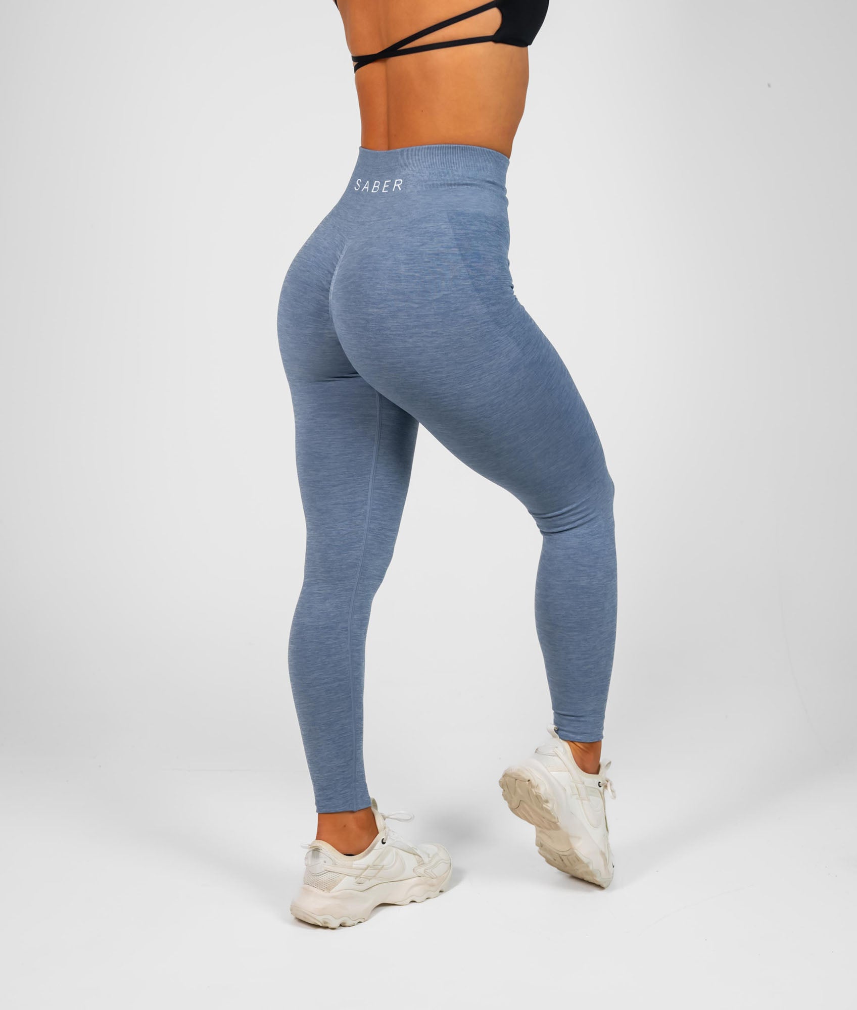 Reflex Scrunch Seamless Leggings - French Blue - Saber Apparel
