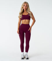 Synergy Leggings - Cherry Wine - Saber Apparel
