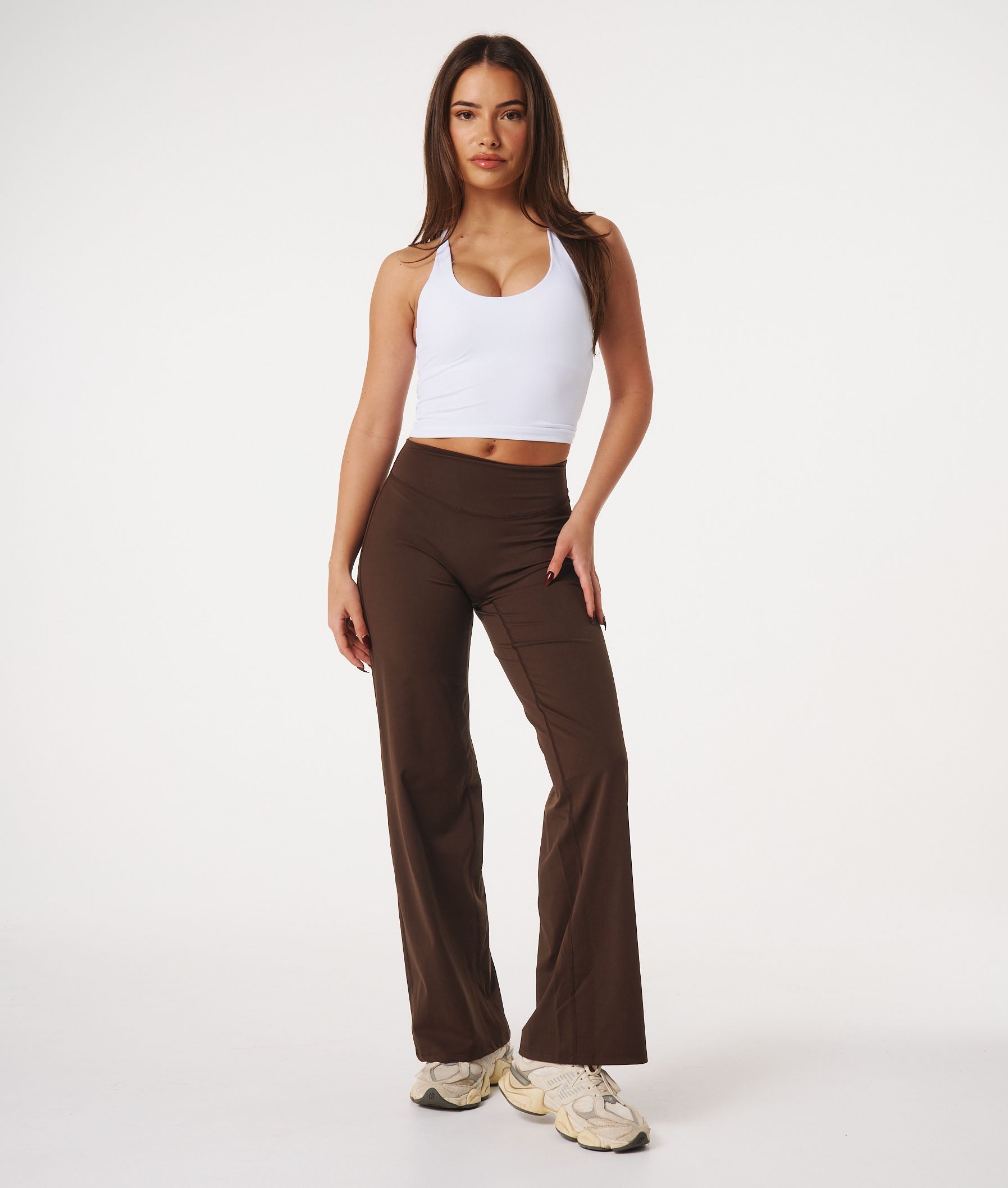 Straight Leg Leggings - Espresso - Saber Apparel