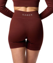 Ribbed Seamless Shorts - Cocoa - Saber Apparel