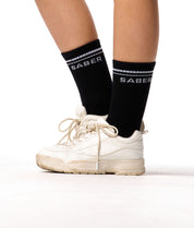 Saber Crew Socks - Unisex (Black) - Saber Apparel