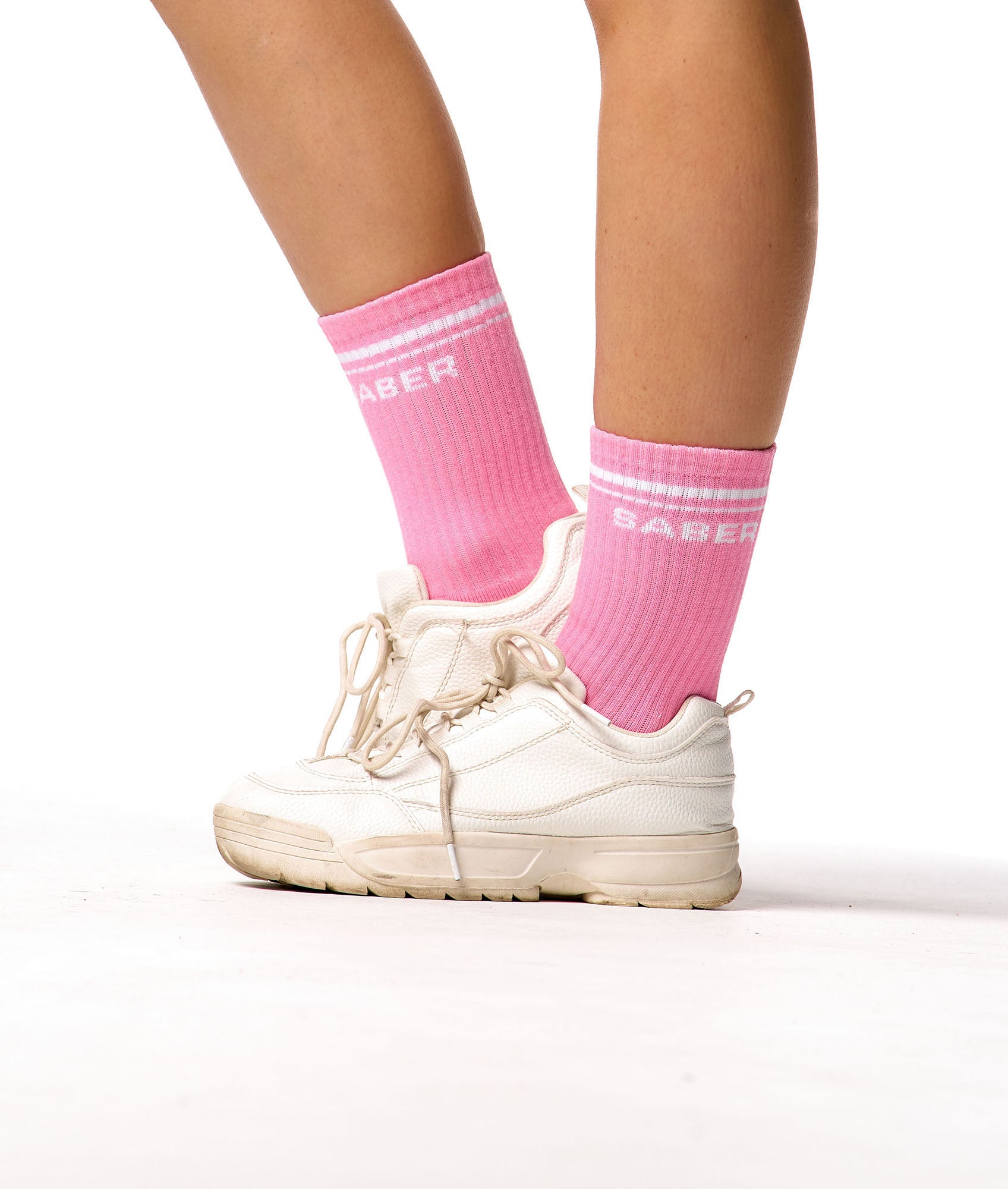 Saber Crew Socks - Unisex (Pink) - Saber Apparel