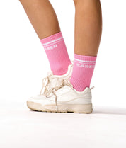 Saber Crew Socks - Unisex (Pink) - Saber Apparel