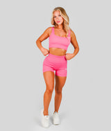 Ribbed Seamless Shorts - Rose Pink