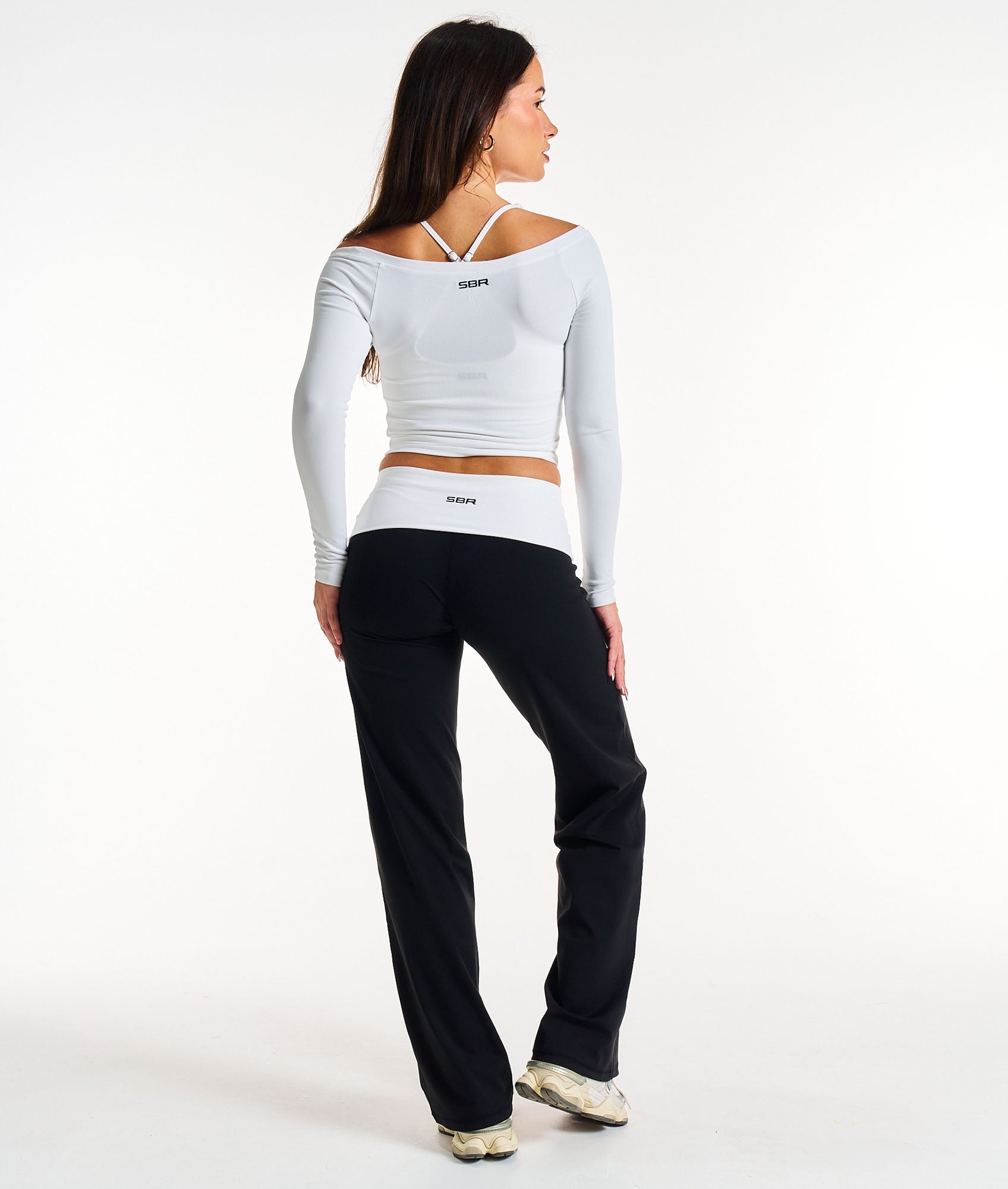 Off Duty Long Sleeve Top - White