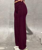 Straight Leg Leggings - Cherry Wine