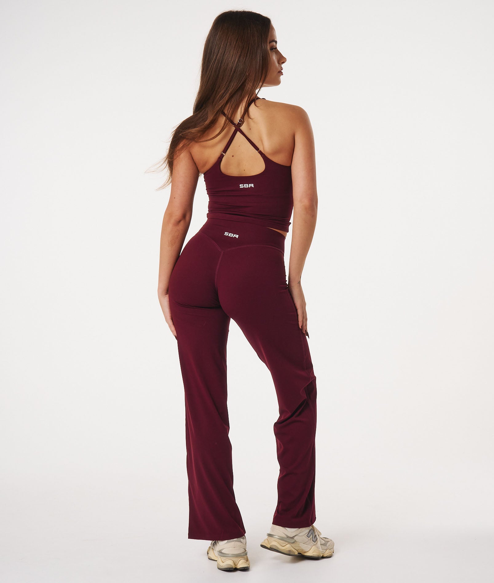 Straight Leg Leggings - Cherry Wine