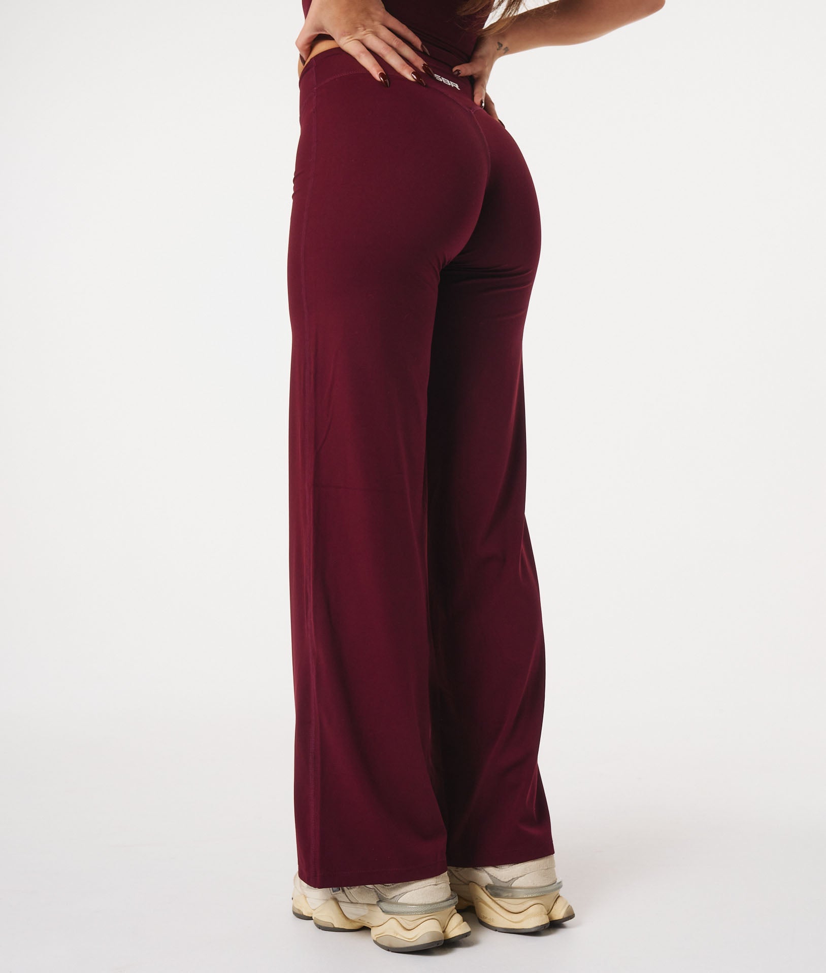 Straight Leg Leggings - Cherry Wine