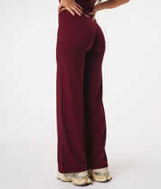Straight Leg Leggings - Cherry Wine