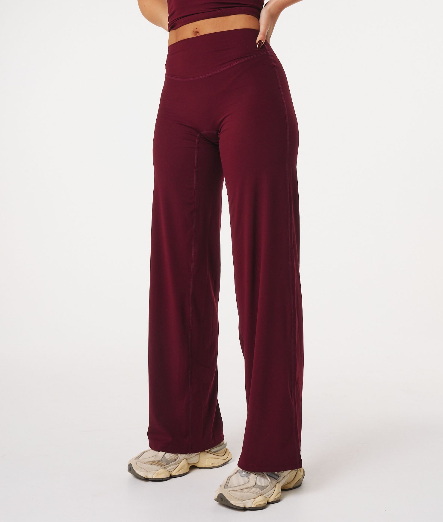 Straight Leg Leggings - Cherry Wine