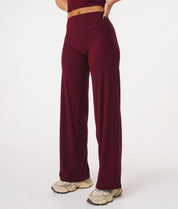 Straight Leg Leggings - Cherry Wine