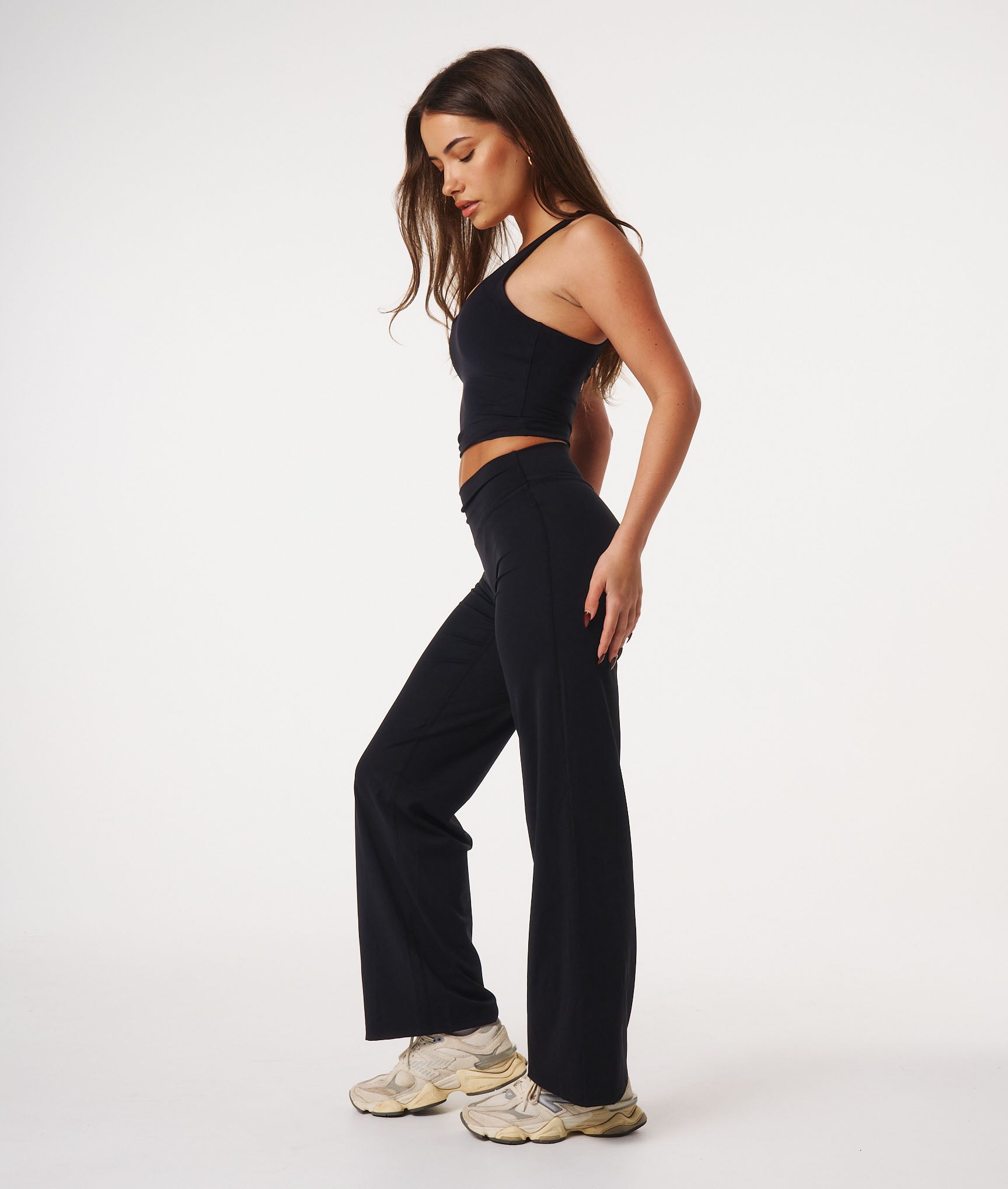 Straight Leg Leggings - Black