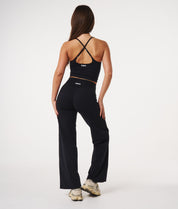 Straight Leg Leggings - Black