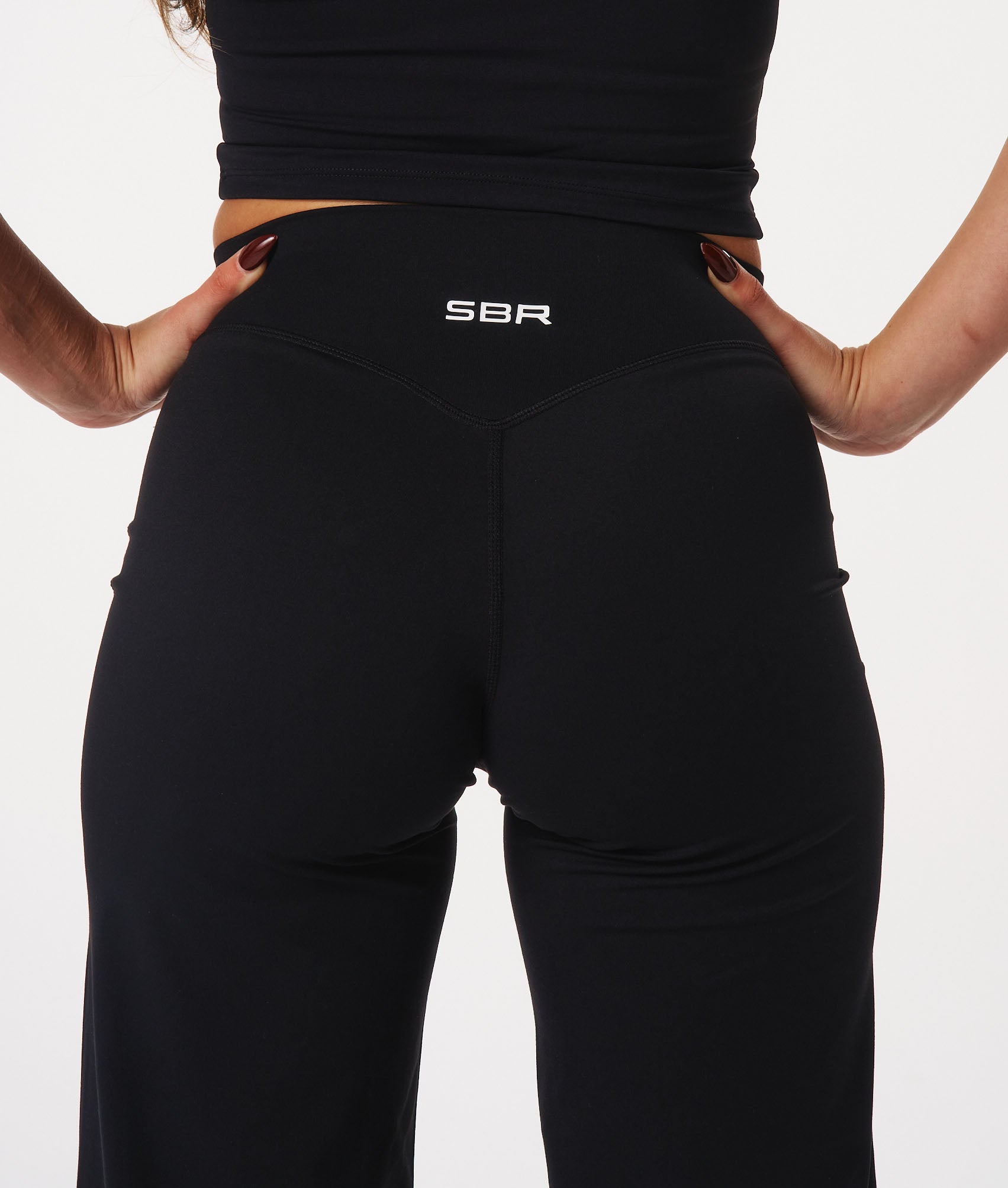 Straight Leg Leggings - Black