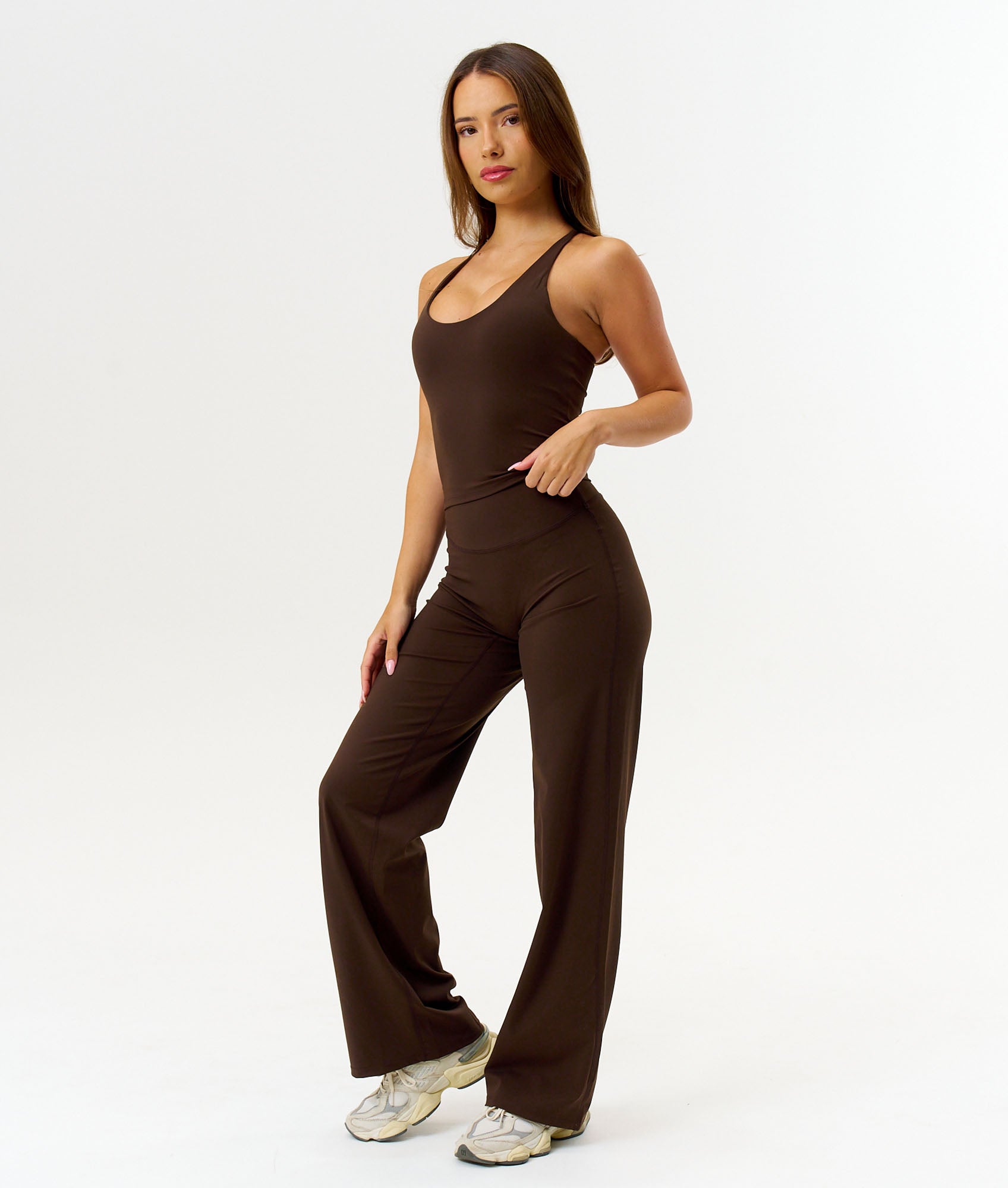 Straight Leg Leggings - Espresso