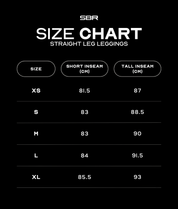 Straight Leg Leggings - Black