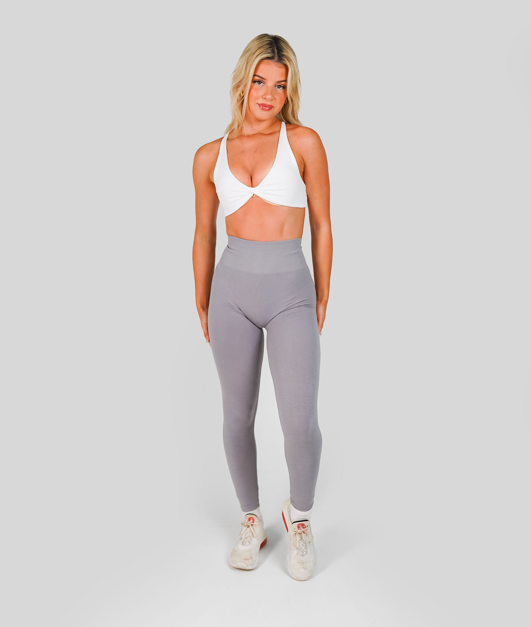Reflex Seamless Scrunch Leggings - Cloud Grey - Saber Apparel