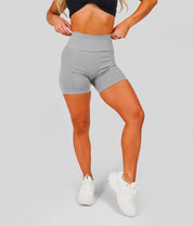 Reflex Seamless Scrunch Shorts - Light Grey - Saber Apparel