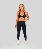Reflex Seamless Scrunch Leggings - Black - Saber Apparel