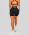 Reflex Seamless Scrunch Shorts - Black - Saber Apparel