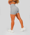 Reflex Seamless Scrunch Shorts - Light Grey - Saber Apparel