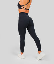 Reflex Seamless Scrunch Leggings - Black - Saber Apparel