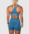 Cobalt Blue Scrunch Bike Shorts - Saber Apparel