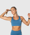 Signature Cobalt Blue Sports Bra - Saber Apparel