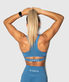 Cobalt Blue Open Back Sports Bra - Saber Apparel