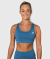 Cobalt Blue Open Back Sports Bra - Saber Apparel