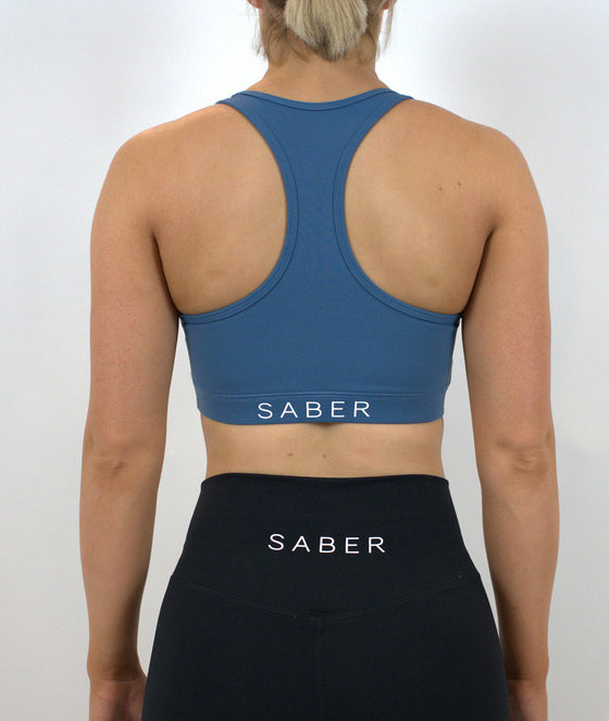Signature Cobalt Blue Sports Bra - Saber Apparel