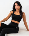 Ribbed Seamless Set - Jet Black - Saber Apparel