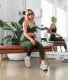 Ribbed Seamless Set - Forest Green - Saber Apparel