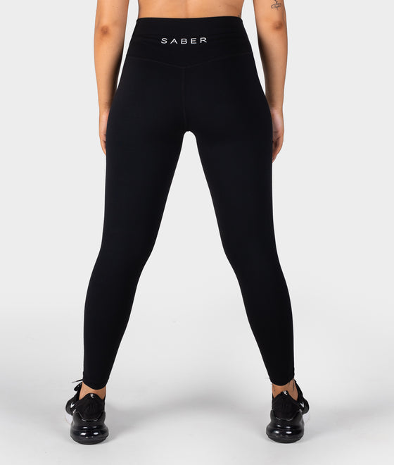 Signature Black Leggings - Saber Apparel