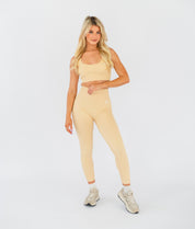 Ribbed Seamless Bra - Latte - Saber Apparel
