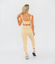 Ribbed Seamless Bra - Latte - Saber Apparel