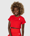 Amber Red Crop Top - Saber Apparel