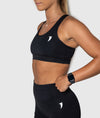Signature Black Sports Bra - Saber Apparel