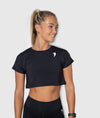 Jet Black Crop Top - Saber Apparel