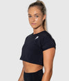 Jet Black Crop Top - Saber Apparel