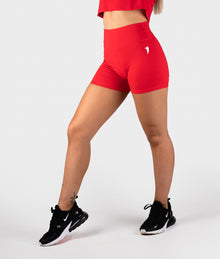  Amber Red Scrunch Bike Shorts - Saber Apparel