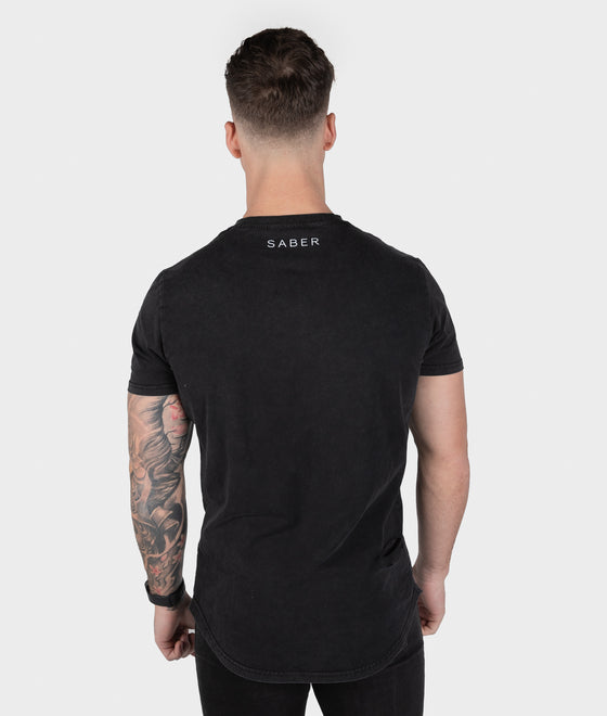 Acid Wash Distressed Street Tee - Saber Apparel